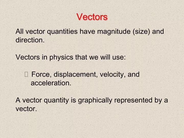 vectors