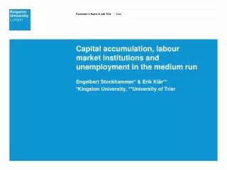 Capital accumulation, labour market institutions and unemployment in the medium run