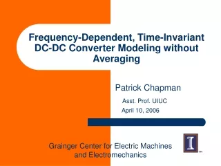 Frequency-Dependent, Time-Invariant DC-DC Converter Modeling without Averaging