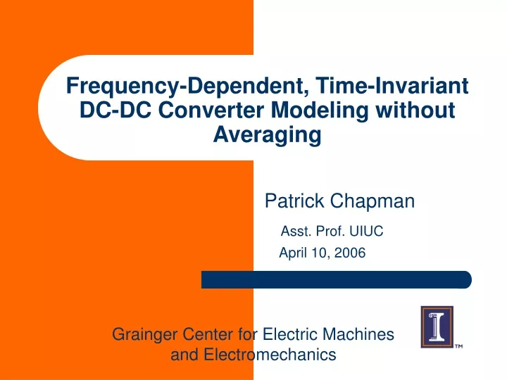 frequency dependent time invariant dc dc converter modeling without averaging