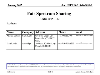 Fair Spectrum Sharing