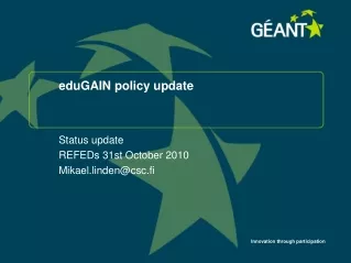 eduGAIN policy update