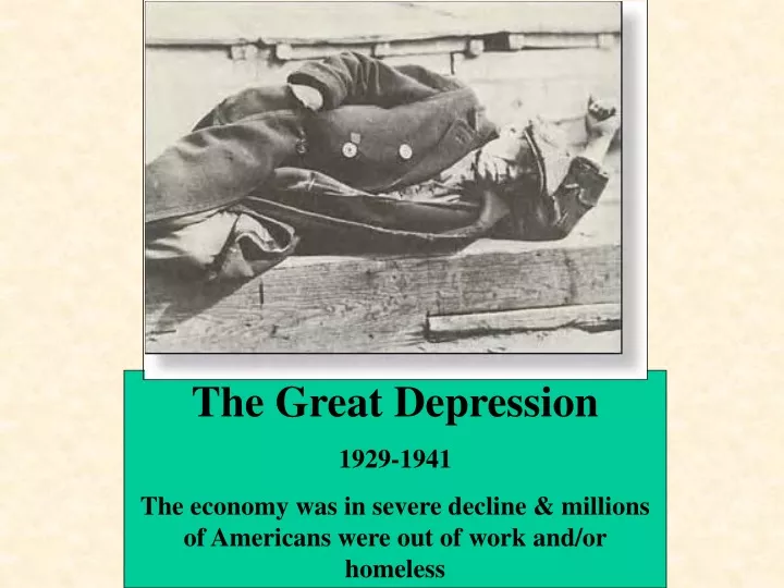 the great depression 1929 1941 the economy