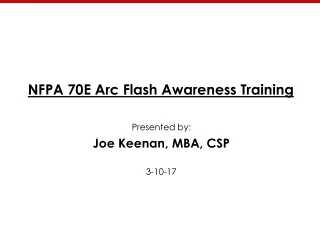 Presented by: Joe Keenan, MBA, CSP 3-10-17