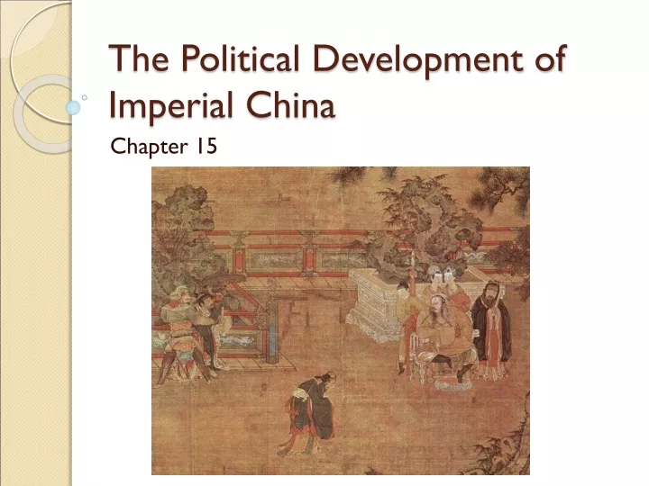 the political development of imperial china