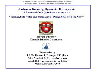 Harvard University Kennedy School of Government
