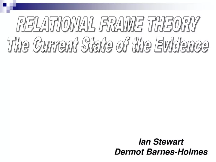 relational frame theory