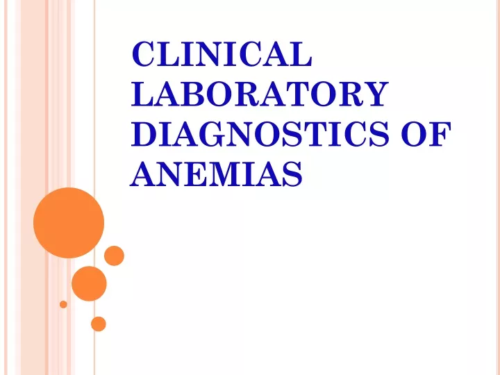 clinical laboratory diagnostics of anemias