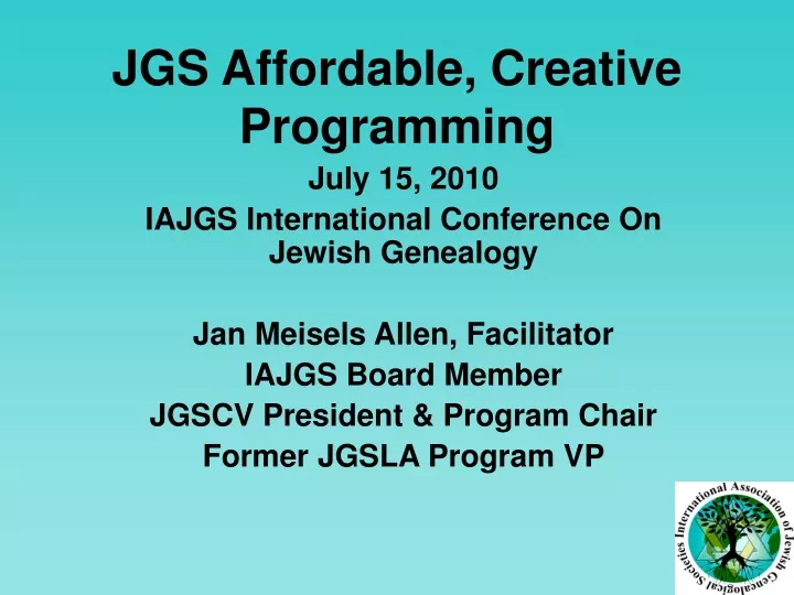 jgs affordable creative programming
