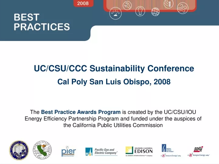 uc csu ccc sustainability conference cal poly