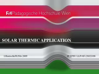 SOLAR THERMIC APPLICATION