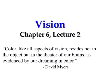 Vision Chapter 6, Lecture 2