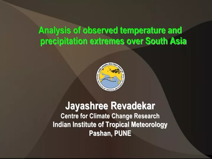 analysis of observed temperature