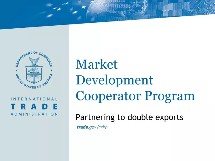 market development cooperator program