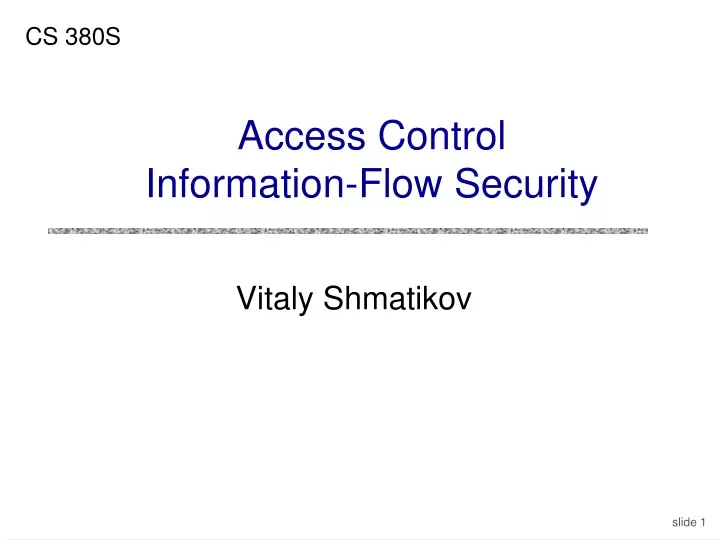 access control information flow security