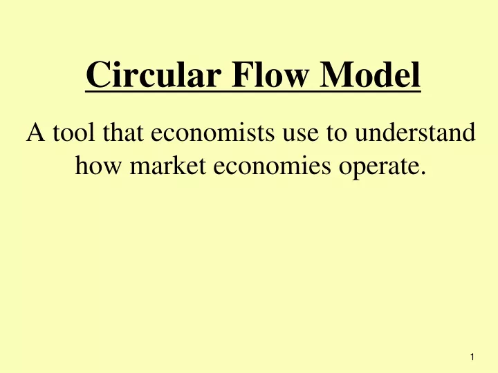 circular flow model