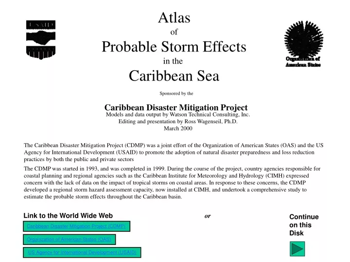 atlas of probable storm effects in the caribbean