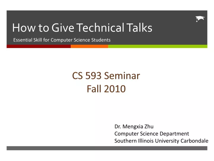 how to give technical talks