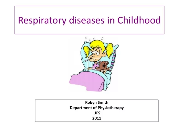 respiratory diseases in childhood