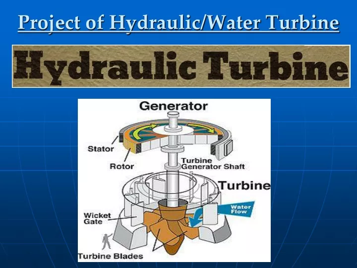 project of hydraulic water turbine