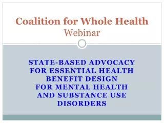 Coalition for Whole Health Webinar