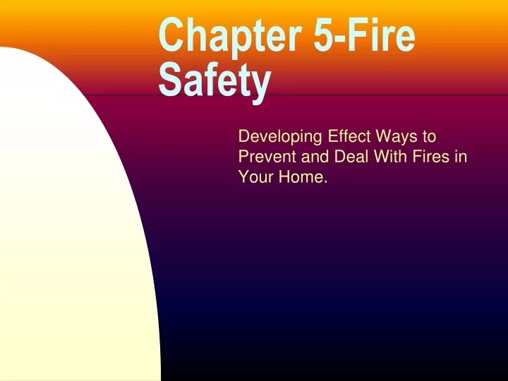 chapter 5 fire safety