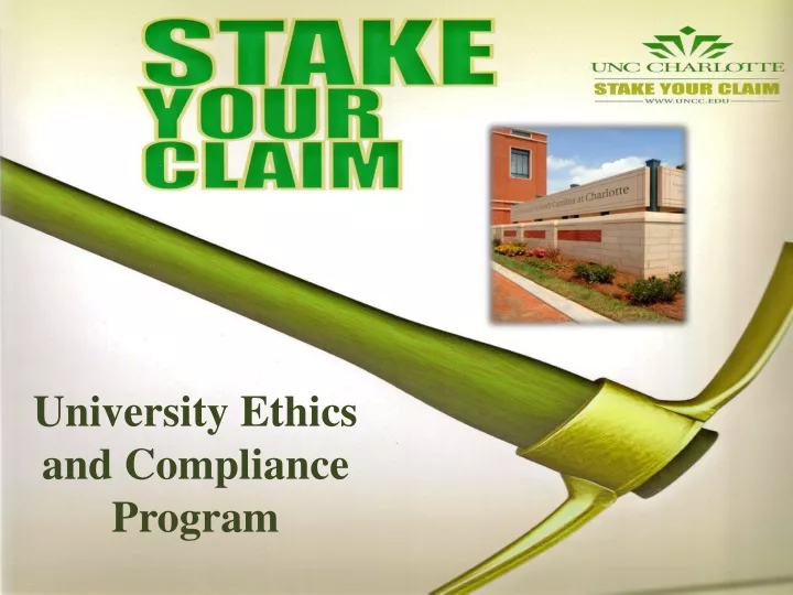 university ethics and compliance program