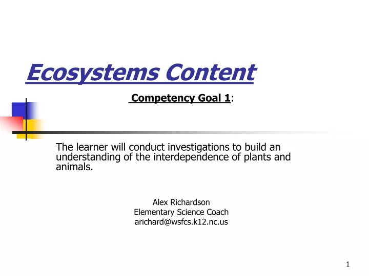 ecosystems content