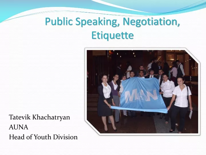 public speaking negotiation etiquette