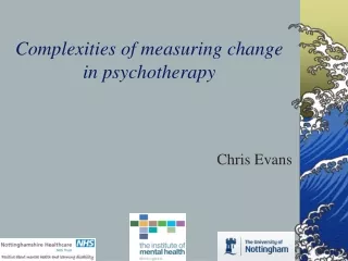 Complexities of measuring change in psychotherapy