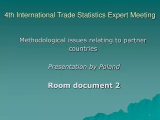 4th International Trade Statistics Expert Meeting