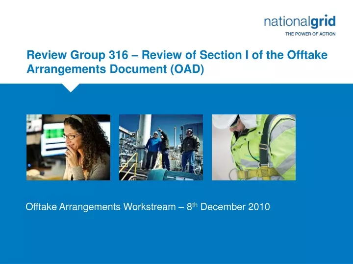 review group 316 review of section i of the offtake arrangements document oad