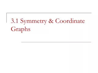 3.1 Symmetry &amp; Coordinate Graphs