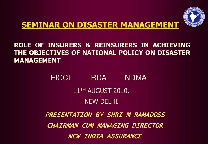 seminar on disaster management