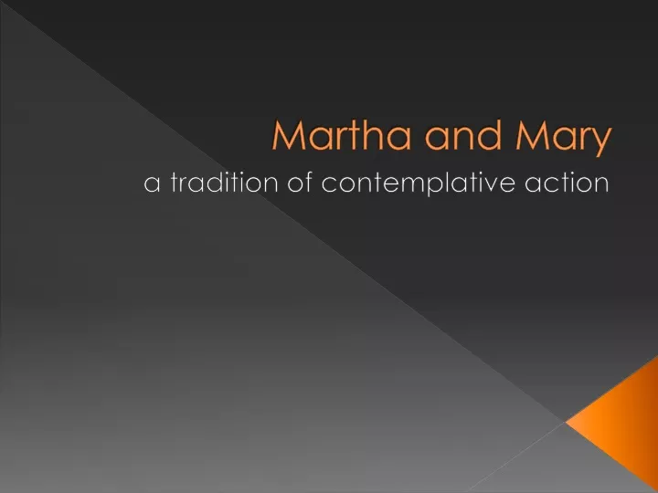 martha and mary