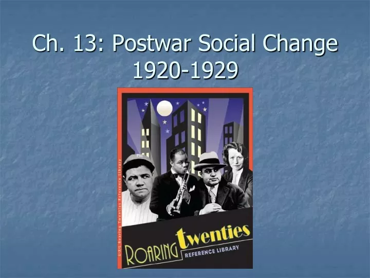 ch 13 postwar social change 1920 1929