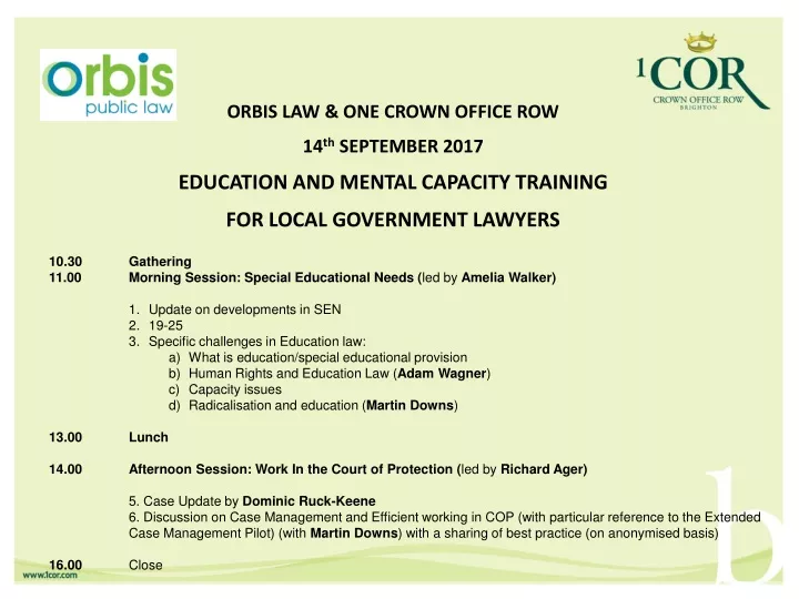 orbis law one crown office row 14 th september