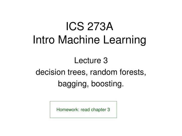 ics 273a intro machine learning
