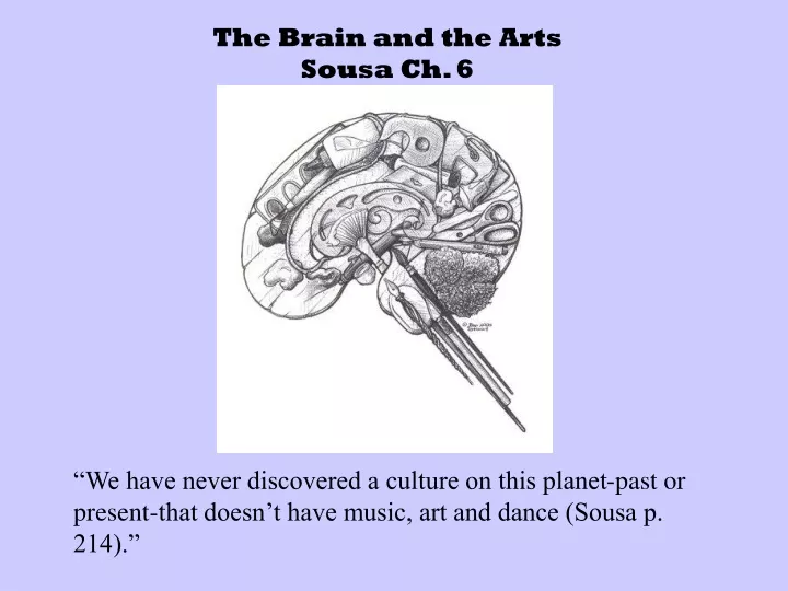 the brain and the arts sousa ch 6