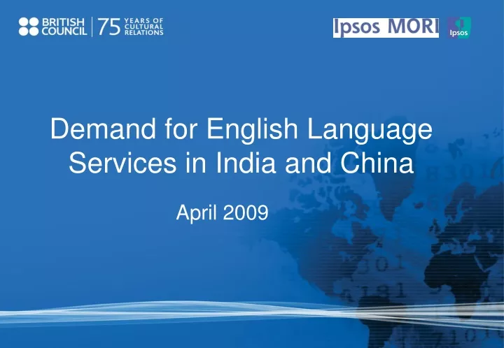 demand for english language services in india and china
