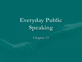 Everyday Public Speaking