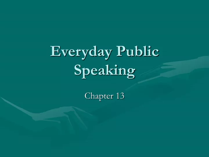 everyday public speaking