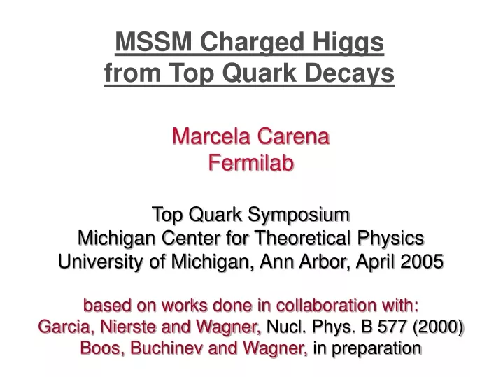 mssm charged higgs from top quark decays