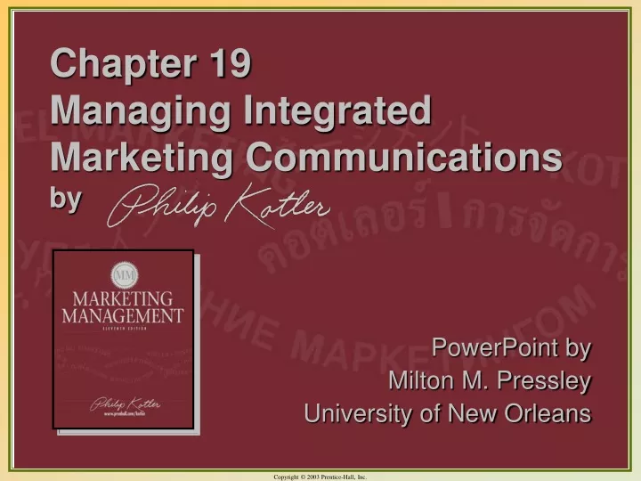 chapter 19 managing integrated marketing communications by