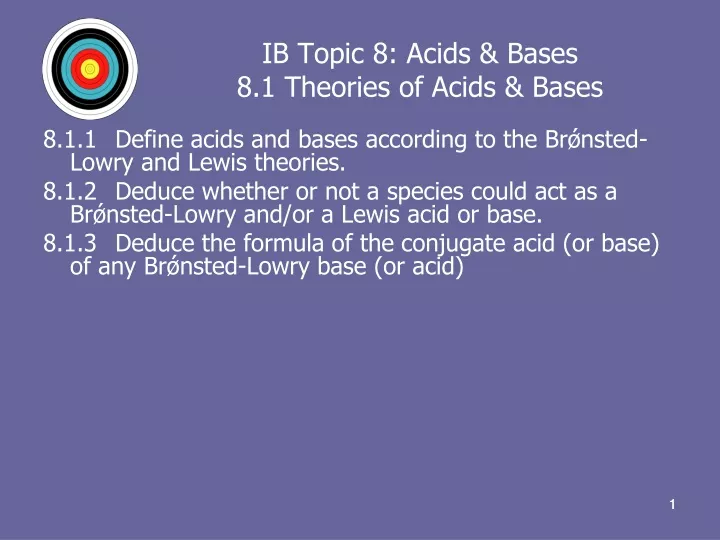 ib topic 8 acids bases 8 1 theories of acids bases