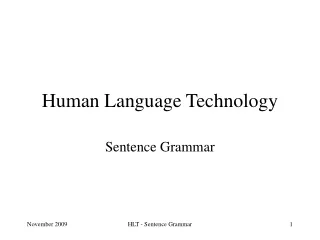 Human Language Technology