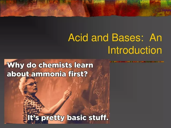acid and bases an introduction