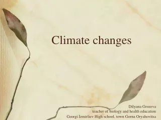 Climate changes