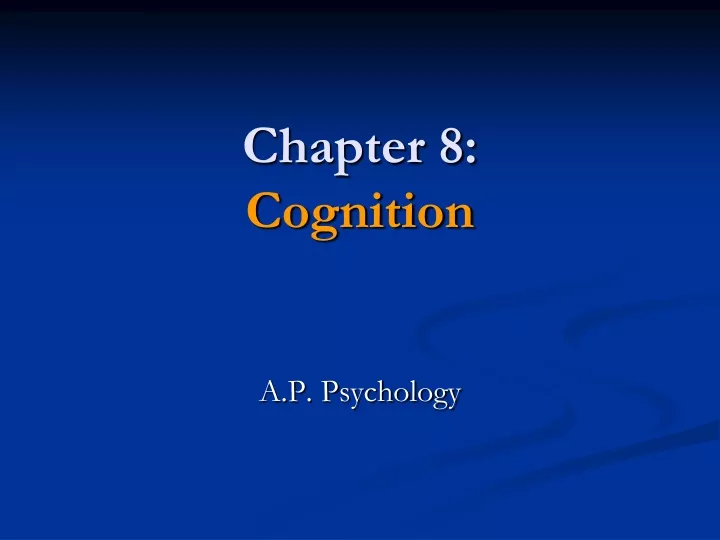 chapter 8 cognition
