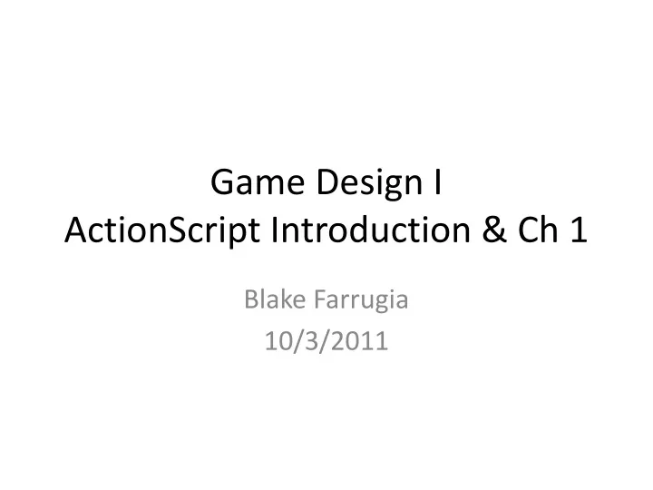 game design i actionscript introduction ch 1